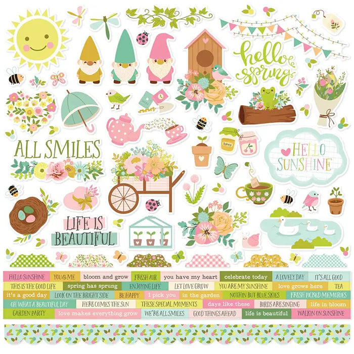 Tea Garden Cardstock Stickers - Simple Stories