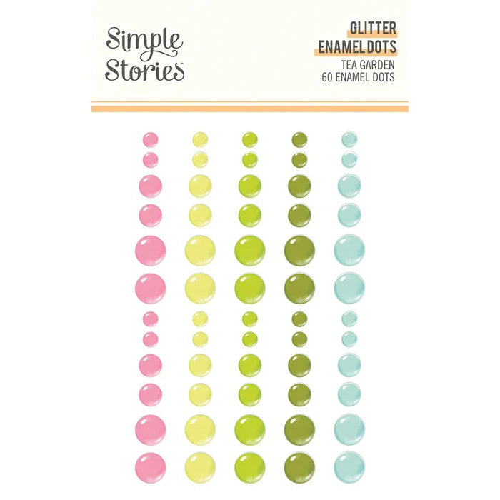 Tea Garden Glitter Enamel Dots - Simple Stories