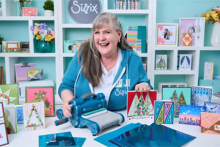 Teal w/ Glitter Accessory Cutting Pads, 6" x 6" - Stacey Park - Sizzx