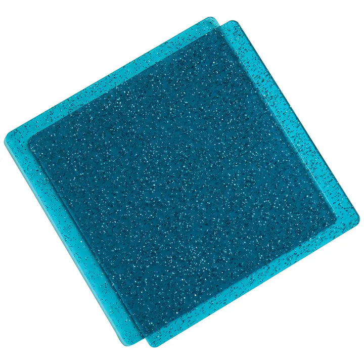 Teal w/ Glitter Accessory Cutting Pads, 6" x 6" - Stacey Park - Sizzx