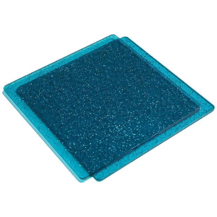 Teal w/ Glitter Accessory Cutting Pads, 6" x 6" - Stacey Park - Sizzx