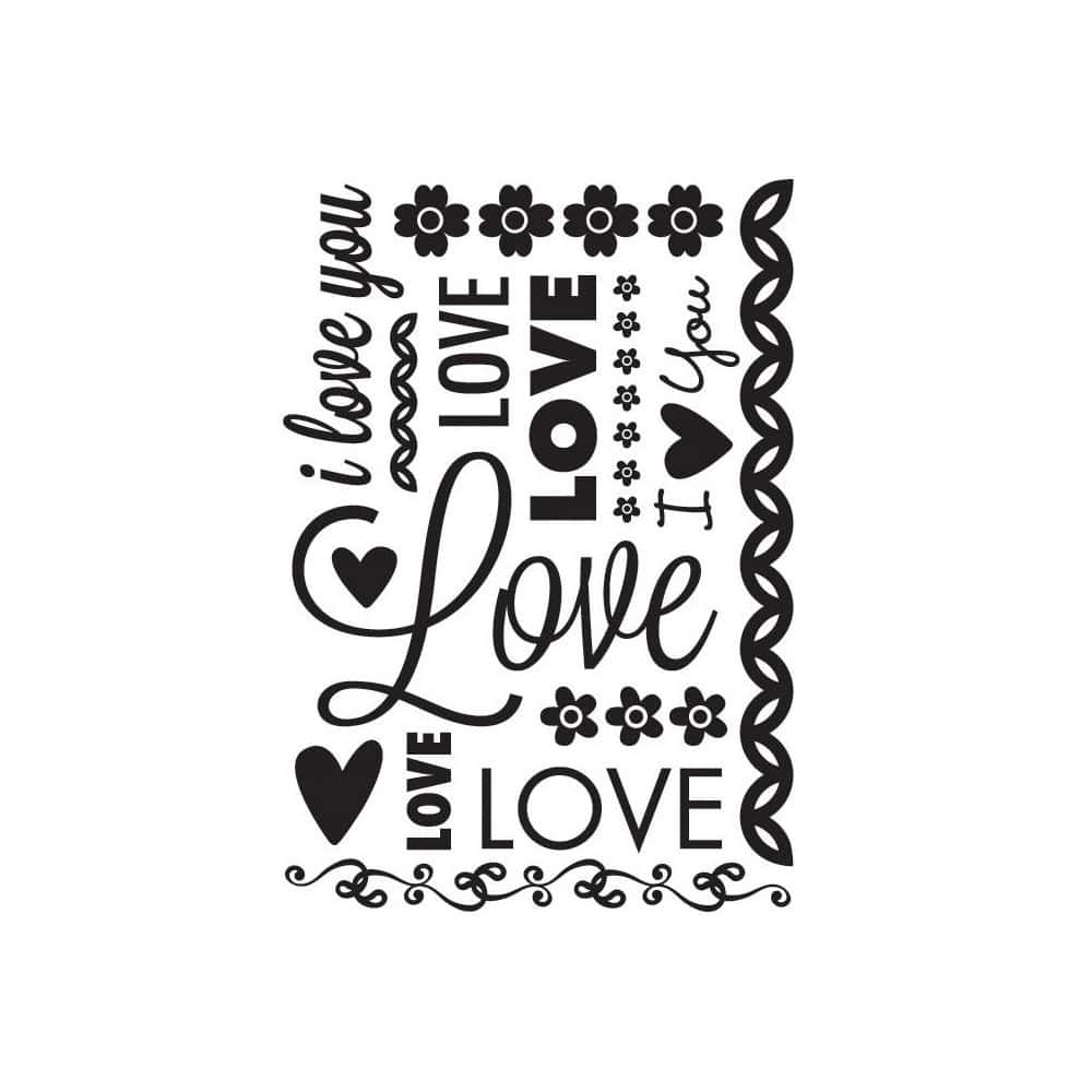 Cgull 12-0016 Embossing Folder Valentine Love