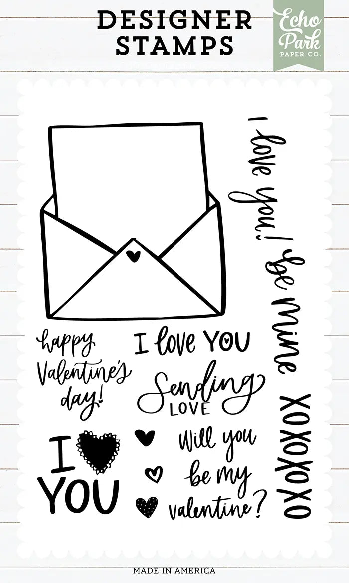 Valentine Mail Stamp Set - Designer Series - Echo Park