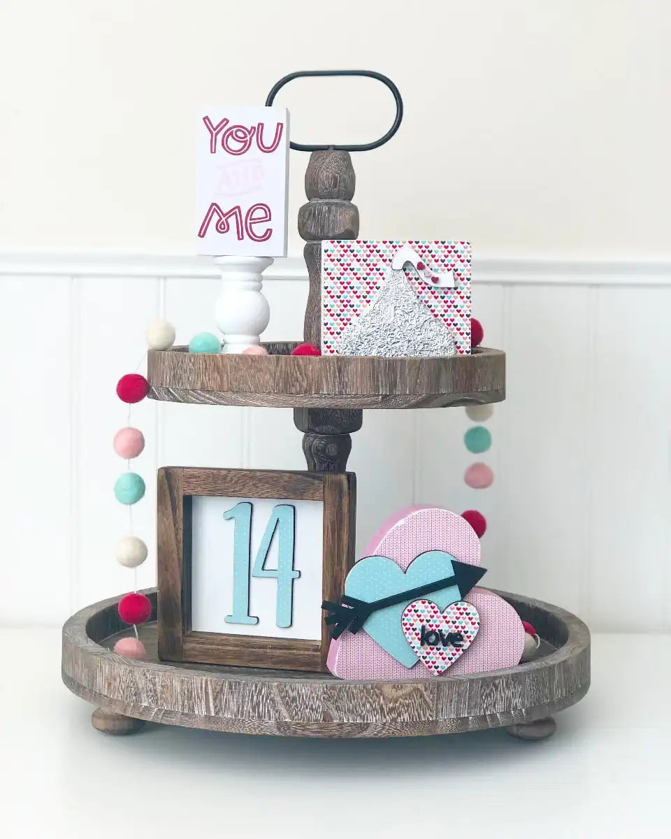 Valentines Felt Balls Garland - Tiered Tray Decor - Foundations Decor