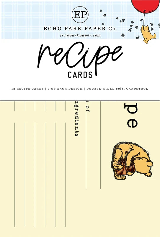 Winnie the Pooh Recipe Cards - Echo Park