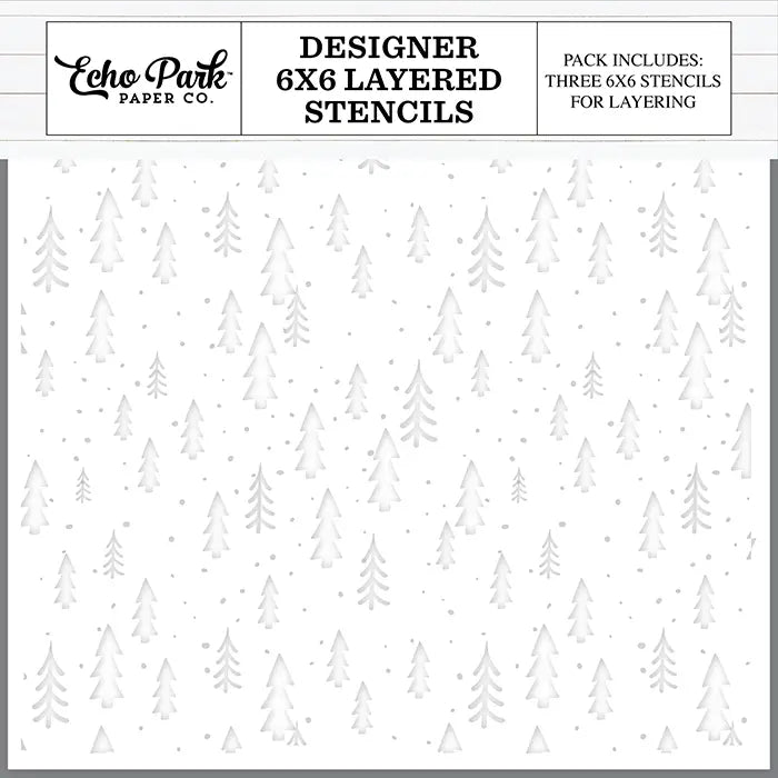 Winter Trees Layered Stencil - Designer Series - Echo Park