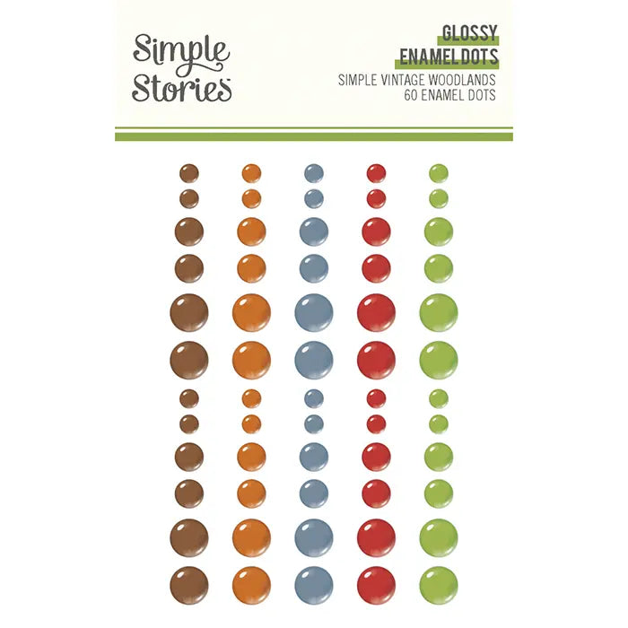 Woodlands Glossy Enamel Dots - Simple Vintage - Simple Stories