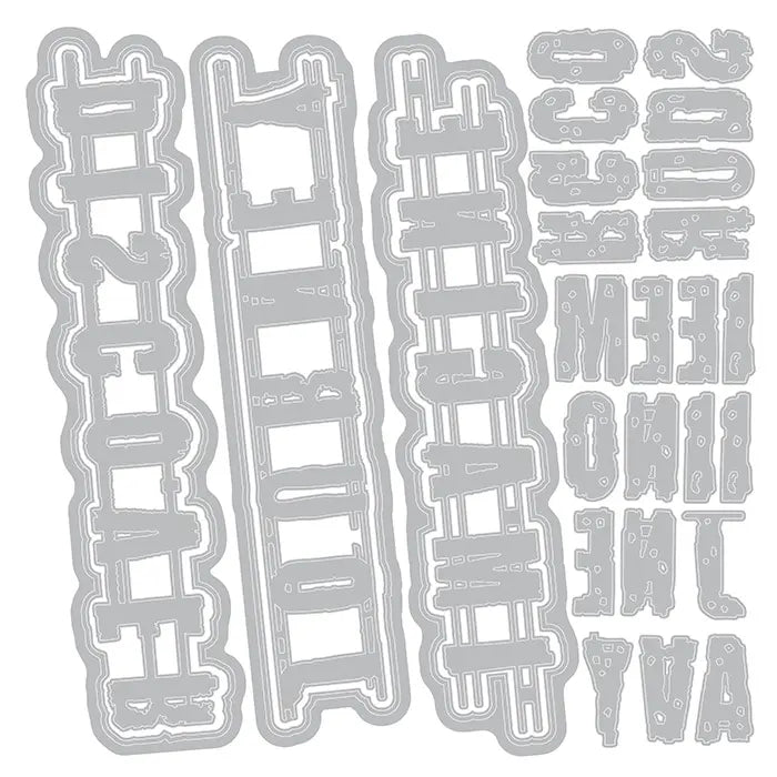 Word Wafers #1 Thinlits Die Set by Seth Apter - Sizzix