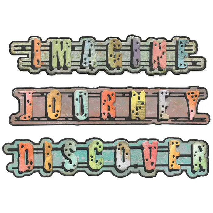 Word Wafers #1 Thinlits Die Set by Seth Apter - Sizzix