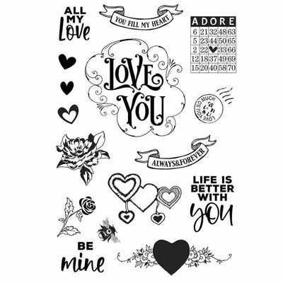 Simple Vintage My Valentine Stamps - Simple Stories - Clearance