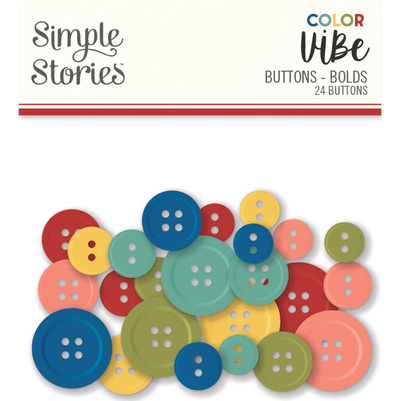 Color Vibe Buttons Bolds- Simple Stories - Clearance