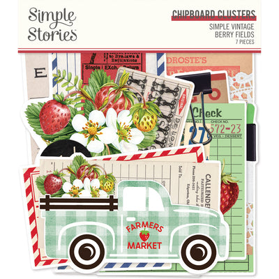 Chipboard Clusters - Simple Vintage Berry Fields Collection - Simple Stories