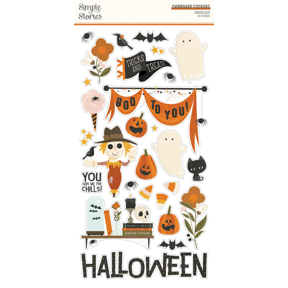 FaBOOlous - 6x12 Chipboard Stickers- Simple Stories