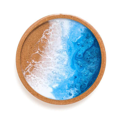 Wood Tray Coasters - Color Pour Resin - American Crafts - Clearance