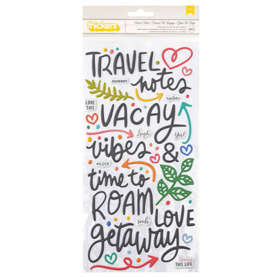 Travel Notes Puffy Thickers - Vicki Boutin - Where To Next Collection - American Crafts