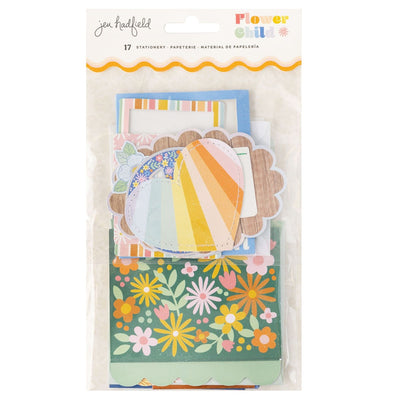 Stationary Pack with Silver Holographic Foil Accent - Jen Hadfield - Flower Child Collection - American Crafts