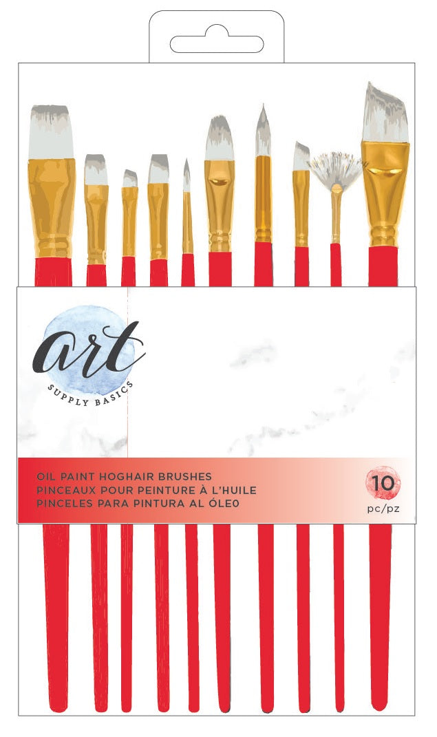 Oil Paint HogHair Brushes-Art Supply Basics-American Crafts