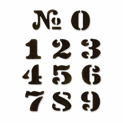 Sizzix Movers & Shapers - Cargo Stencil Number Set