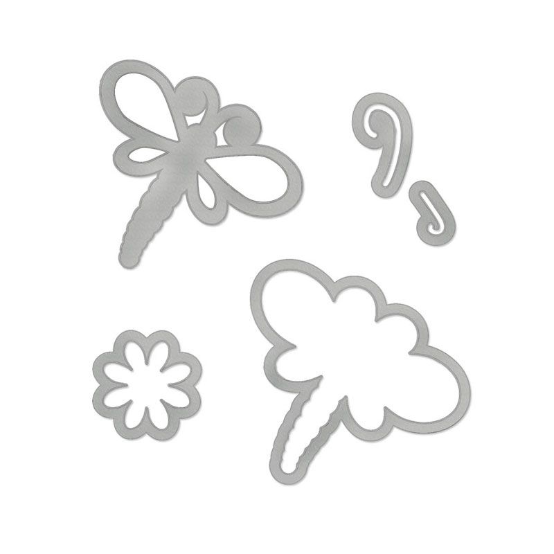 Dragonflies Framelits Dies w/ Stamps-Let It Bloom-Stephanie Barnard-Sizzix