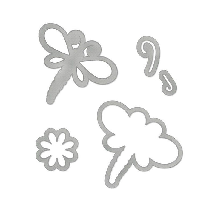 Dragonflies Framelits Dies w/ Stamps-Let It Bloom-Stephanie Barnard-Sizzix