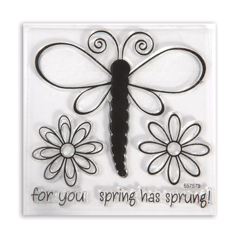 Dragonflies Framelits Dies w/ Stamps-Let It Bloom-Stephanie Barnard-Sizzix