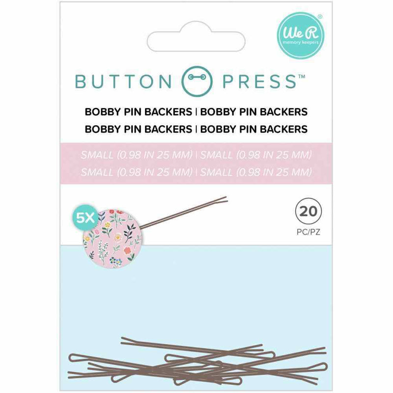 Bobby Pin Backers - Button Press - We R Memory Keepers - Clearance