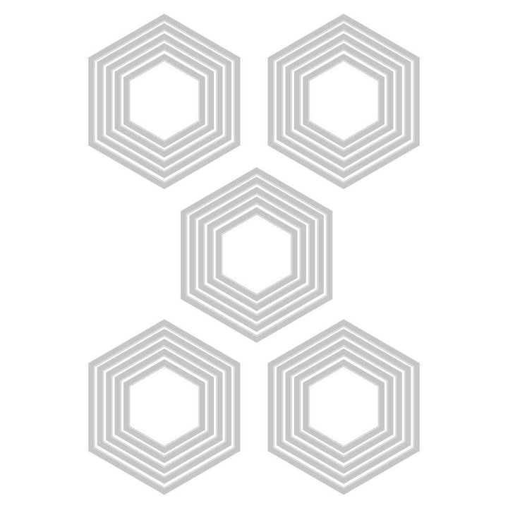 Stacked Tiles, Hexagons Thinlits Dies - Tim Holtz - Sizzix *