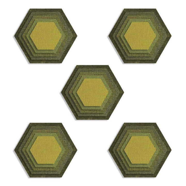 Stacked Tiles, Hexagons Thinlits Dies - Tim Holtz - Sizzix *