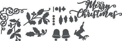 Festive Elements Thinlits Dies - Sizzix