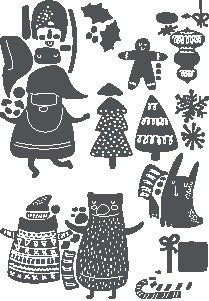 Doodle Christmas Thinlits Dies-Olivia Rose-Sizzix