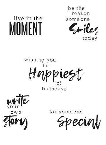 Sunnyside Sentiments #2 Clear Stamps Set - Sizzix