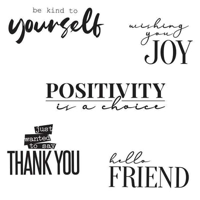 Sunnyside Sentiments #8 Clear Stamps Set - Sizzix