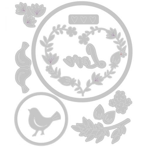 Mini Love Birds Thinlits Dies - Lisa Jones - Sizzix