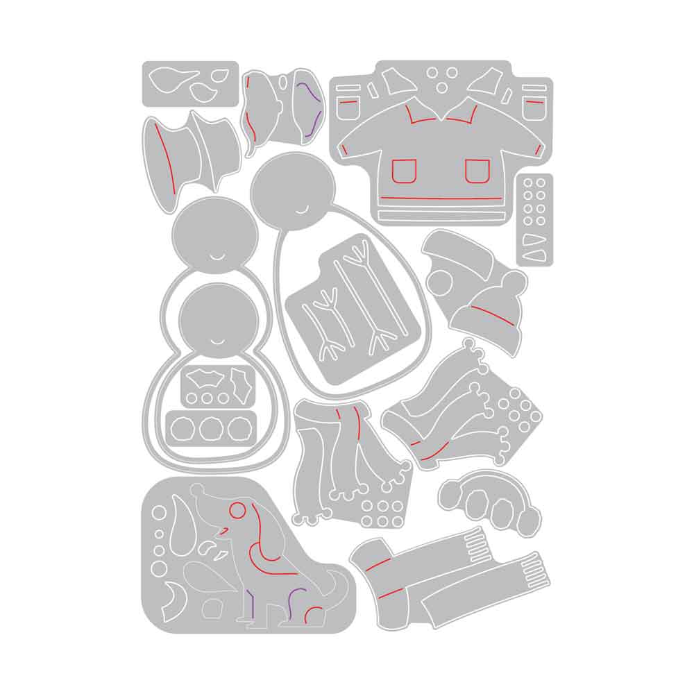 Snow Family Thinlits Dies - Jennifer Ogborn - Sizzix