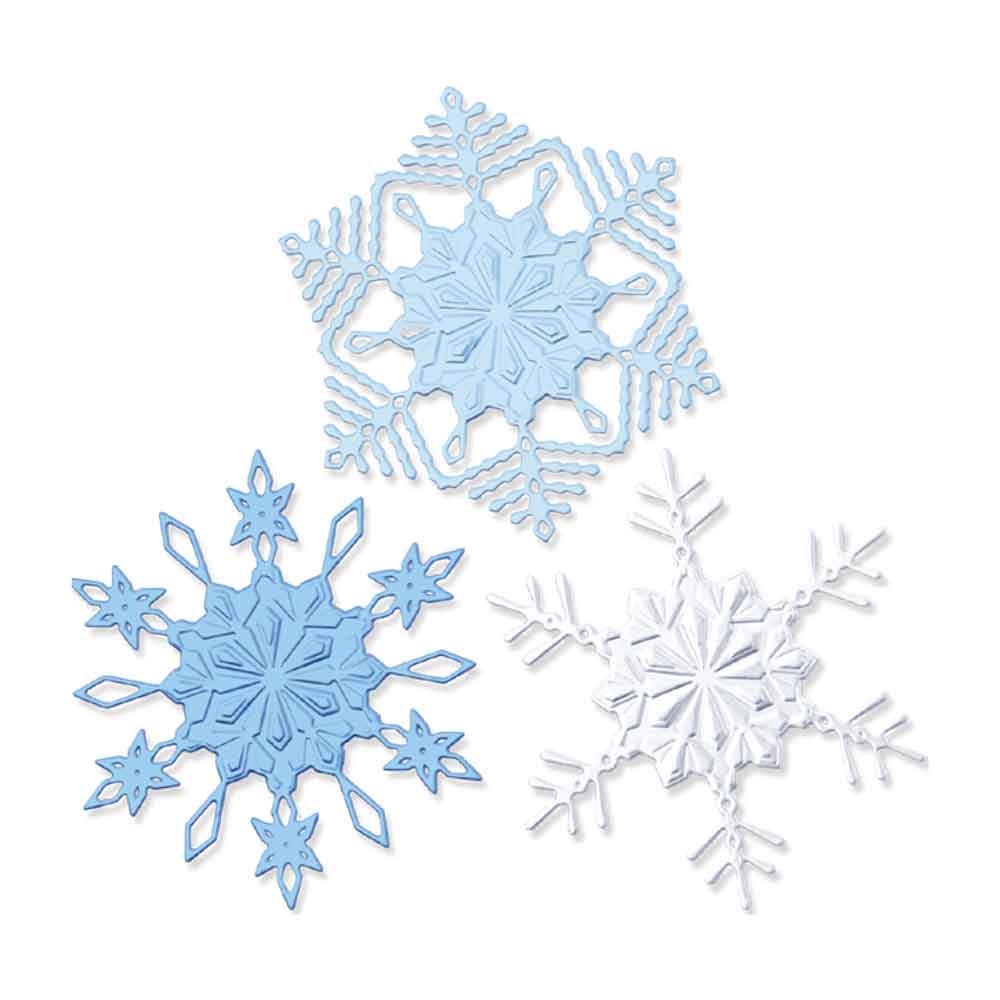 Winter Snowflakes Switchlits Embossing Folder - Kath Breen - Sizzix