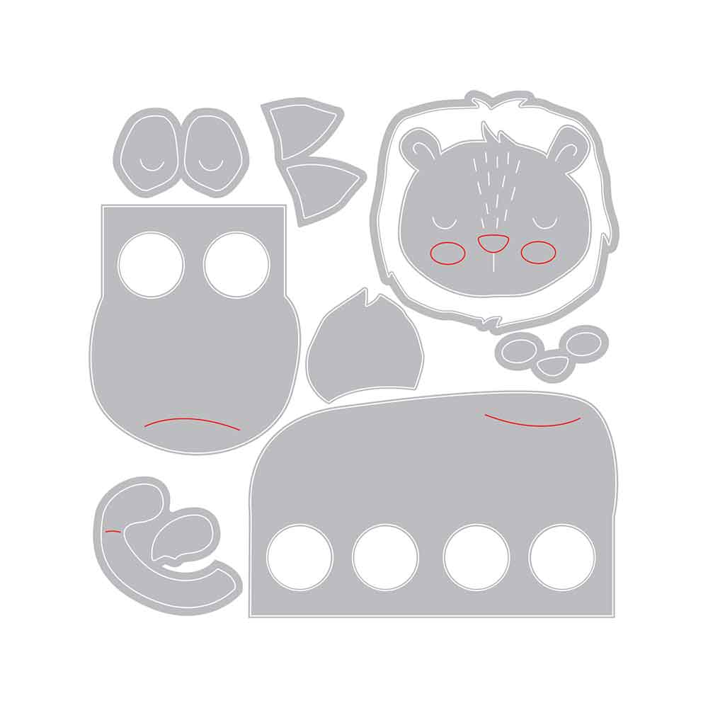 Animal Finger Puppets Thinlits Die - Lisa Jones - Sizzix