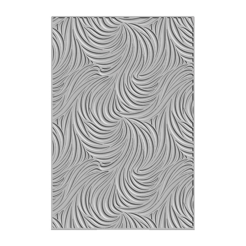 Flowing Waves 3-D Textured Embossing Folder - Sizzix