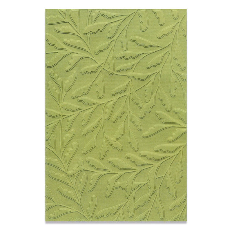 Delicate Leaves Multi-Level Textured Impressions Embossing Folder - Jennifer Ogborn - Sizzix