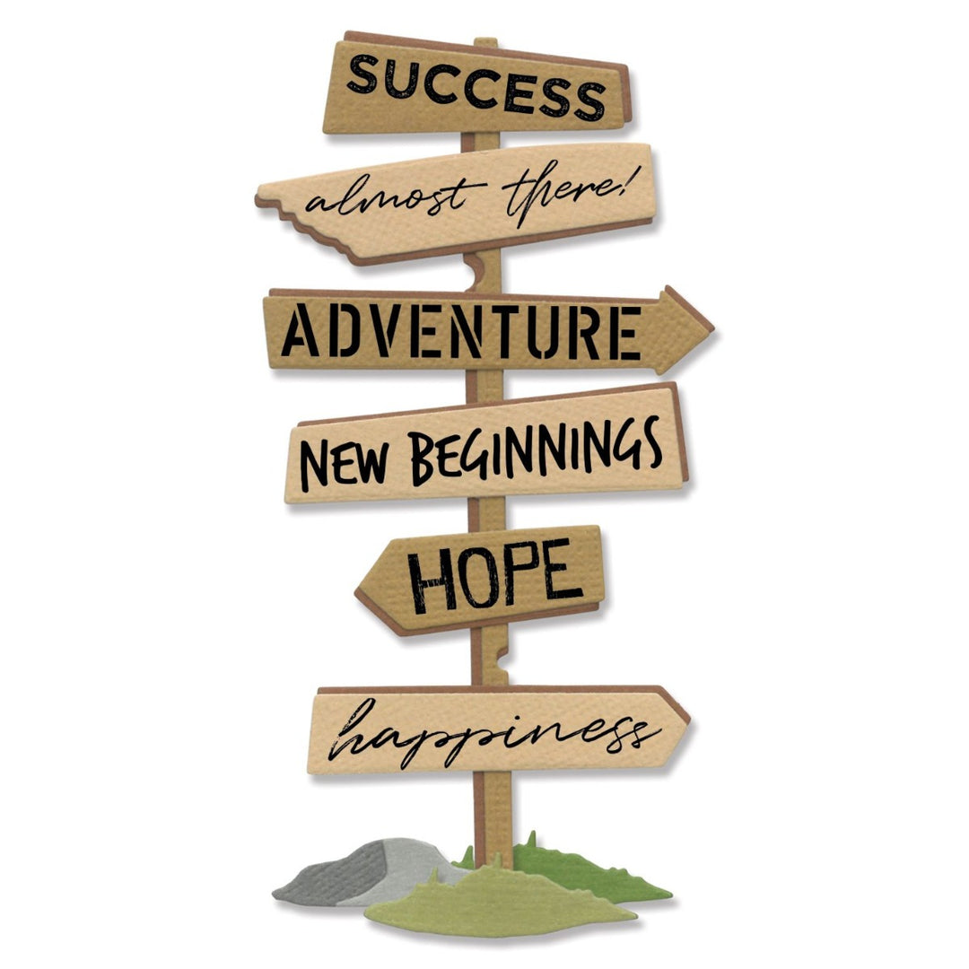 Signs for Success Framelits Die Set w/Stamp - Sizzix