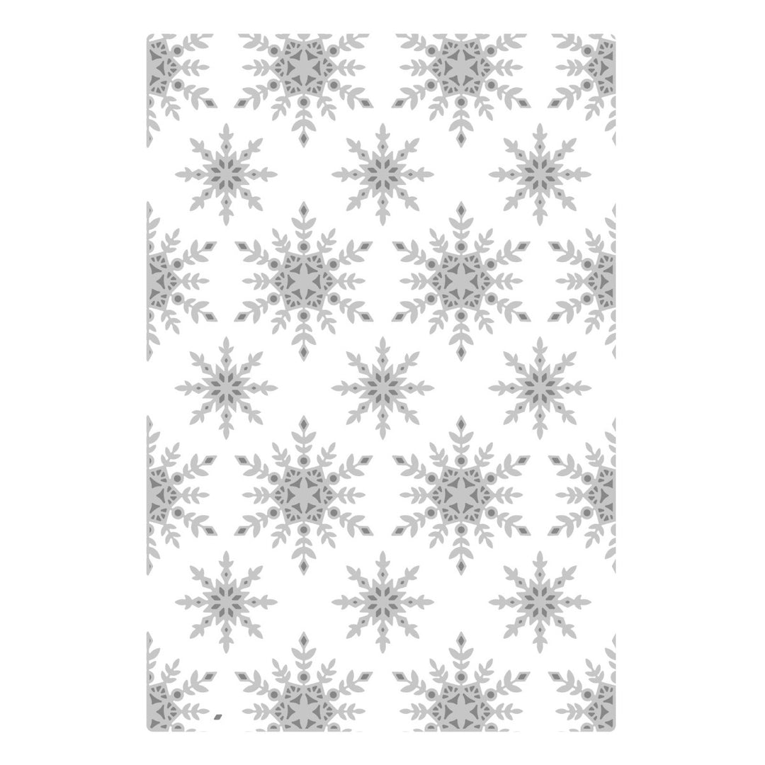 Snowflake Sparkle Multi-Level Textured Emboss Folder - Lisa Jones - Sizzix