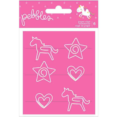 Live Life Happy Shaped Paper Clips - Pebbles - Clearance