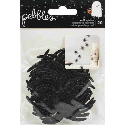 Spiders Wall Adhesive, Black - Spoooky - Pebbles - Clearance