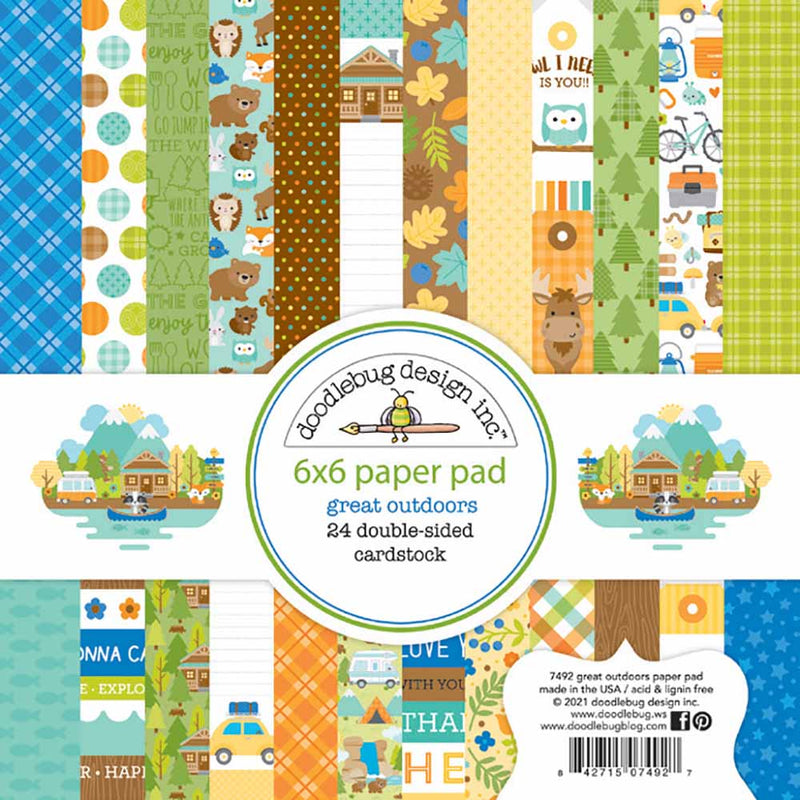 Great Outdoors 6" x 6" Paper Pad - Doodlebug