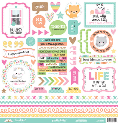 This & That Stickers - Pretty Kitty Collection-  Doodlebug Design