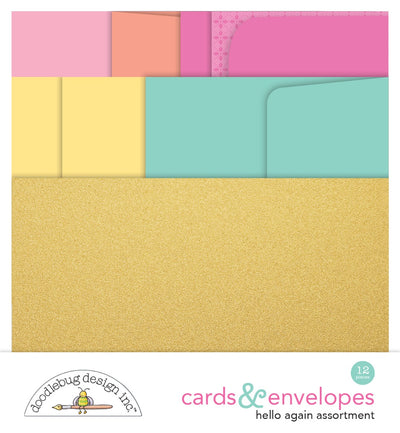 Hello Again Assortment Cards & Envelopes  - Doodlebug