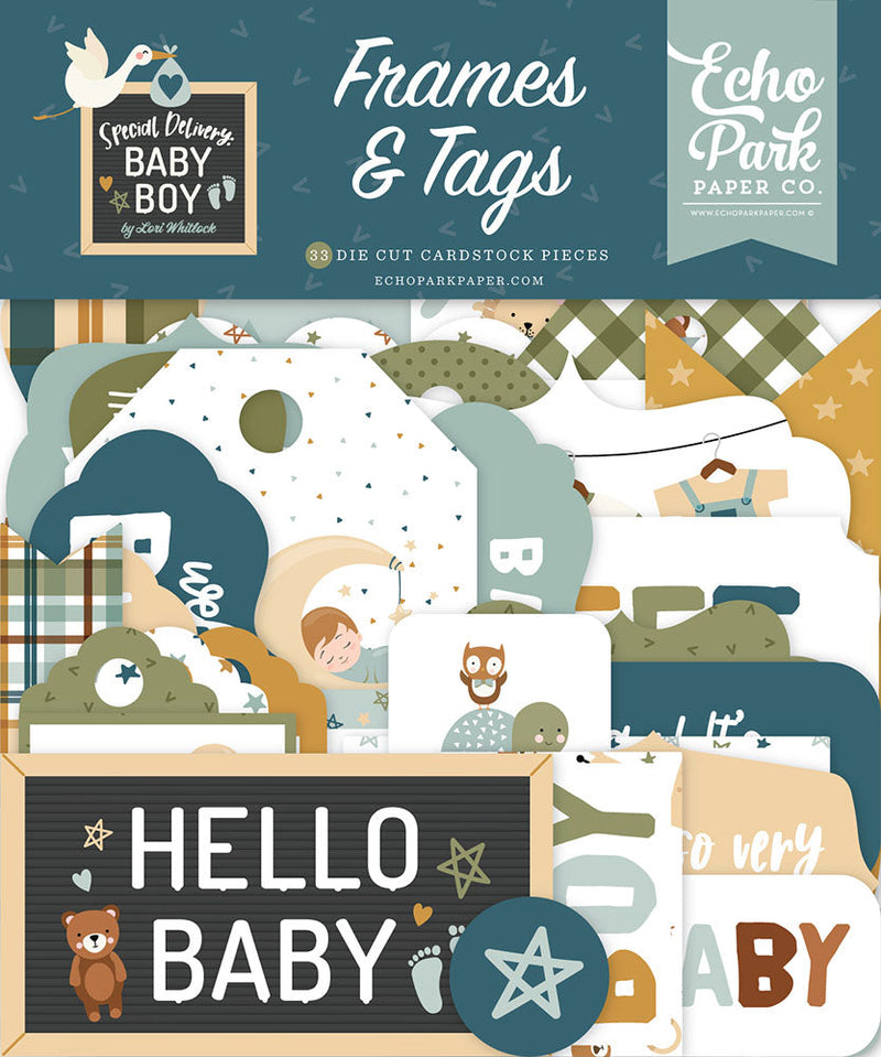 Special Delivery Baby Boy Frames and Tags - Echo Park