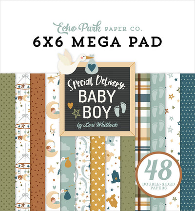 Special Delivery Baby Boy Cardmakers 6" x 6" Mega Pad - Echo Park