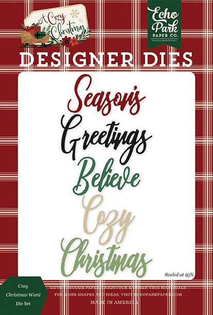 Cozy Christmas Word Die Set-Echo Park
