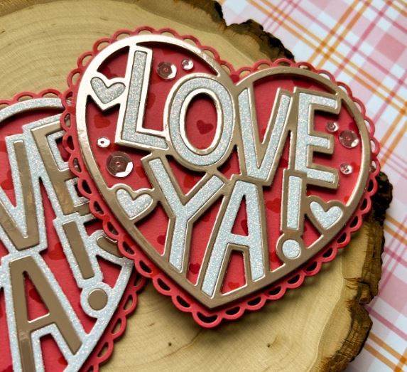 Giant Outlined Love Ya Die Set - Simply Celebrate Collection - Lawn Fawn