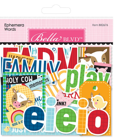 Words- Ephemera - EIEIO Collection- Bella Blvd